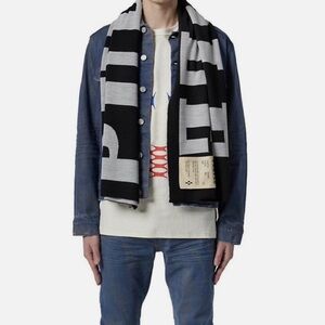 Men's Black and Gray Graphic Scarf - Purple Brand